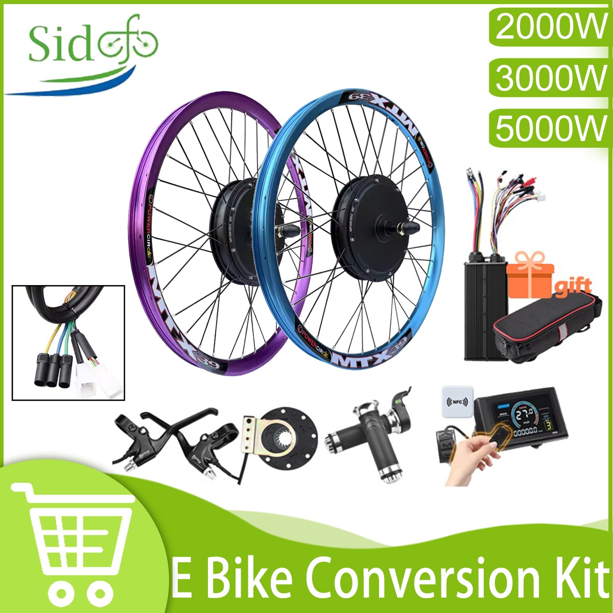 72V 5000W Hub Motor Kit - Nuevo Kit de Conversión para Bicicleta