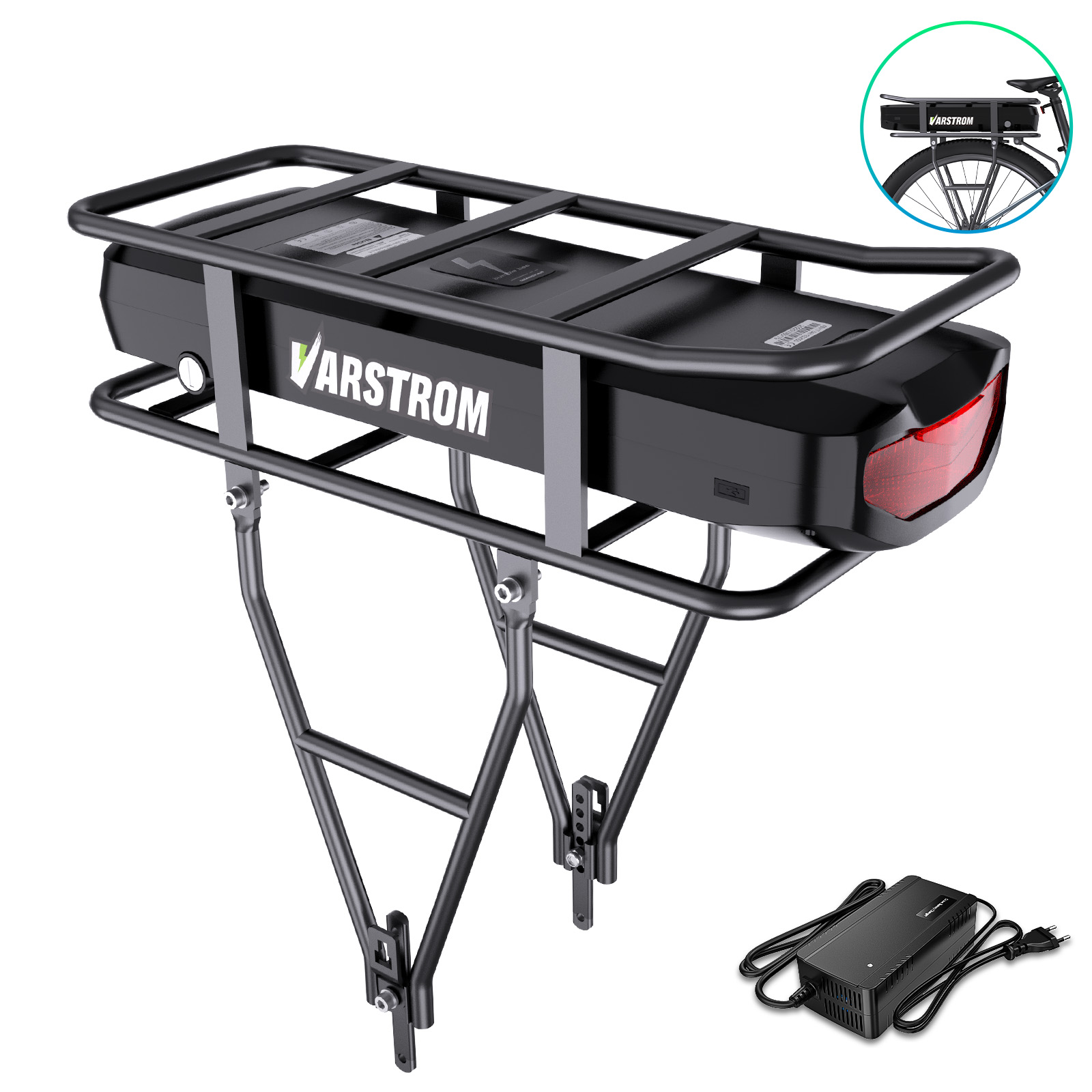 Ebike Battery 48V 20Ah Hailong - Batería para portabicicletas eléctricas, 52V, 48V,