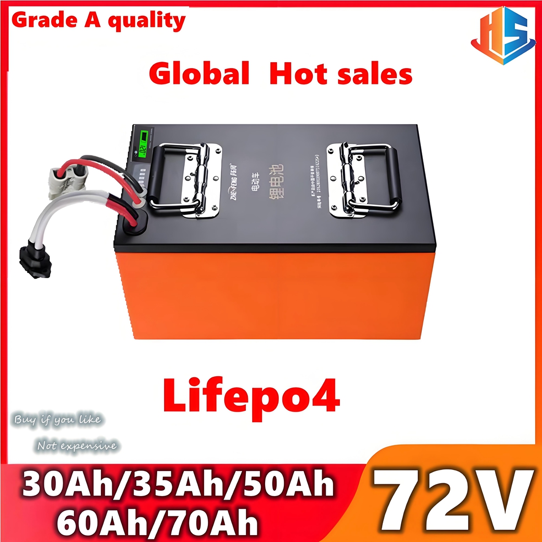 Electric Bicycle Battery 72V 30Ah - Batería Lifepo4 para Scooter EV 72V