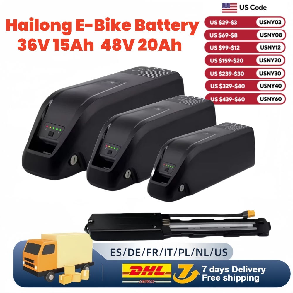 Ebike Battery 48V 20Ah Hailong - Batería de bicicleta eléctrica Hailong de