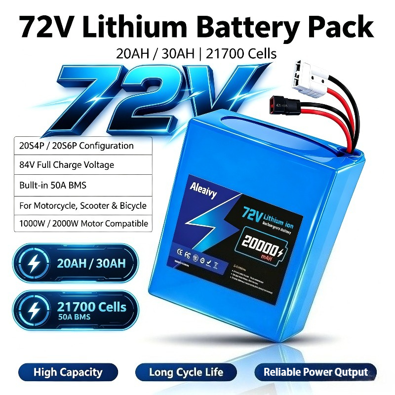 Electric Bicycle Battery 72V 30Ah - Batería de Litio de 72V 20S4P