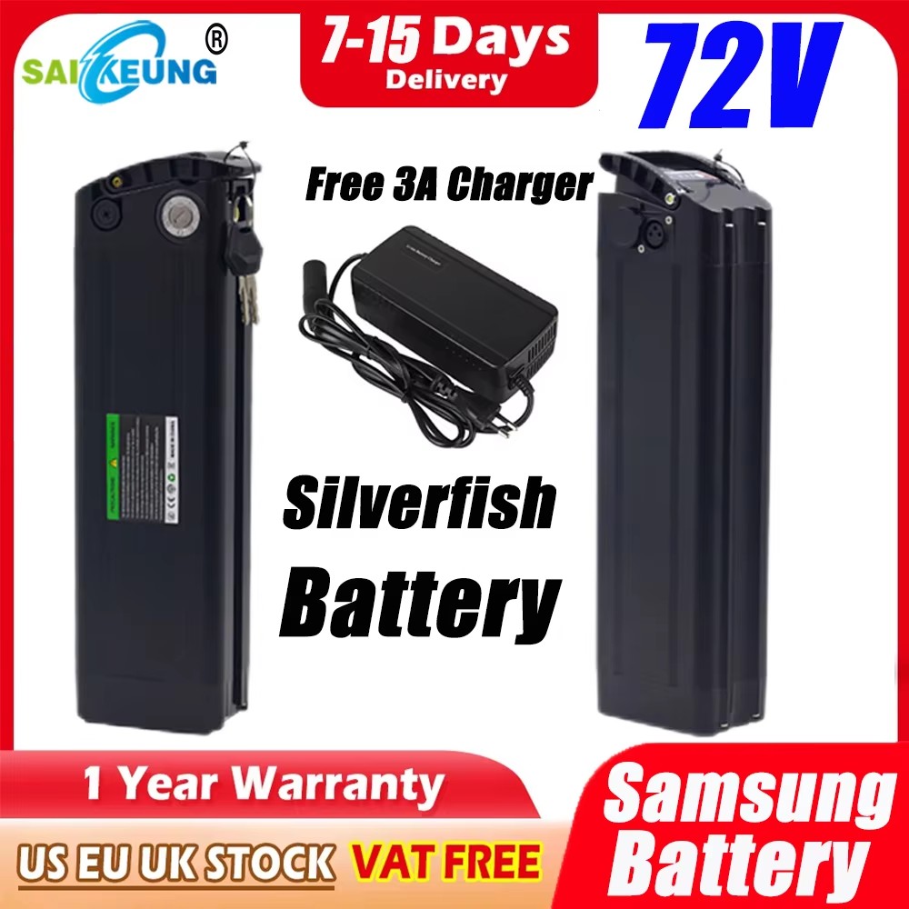 Electric Bicycle Battery 72V 30Ah - Batería de titanato SilverFish de 72V