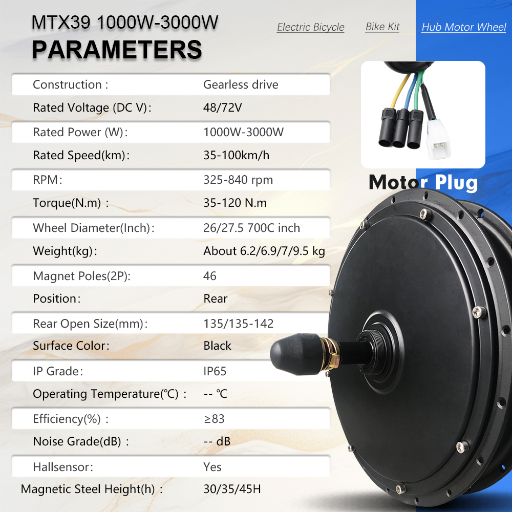 Kit de conversión de bicicleta - 72V 5000W Hub Motor Kit reseña y precio