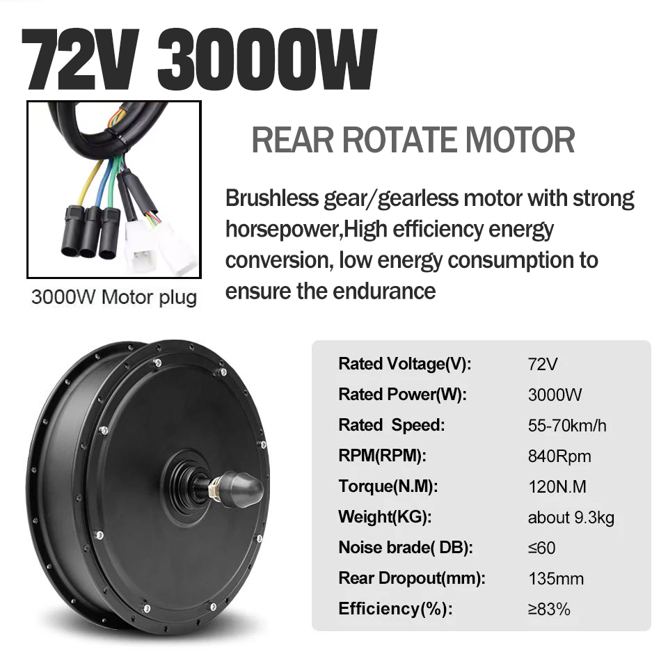 Nuevo Kit de Conversión para B - 72V 5000W Hub Motor Kit reseña y precio