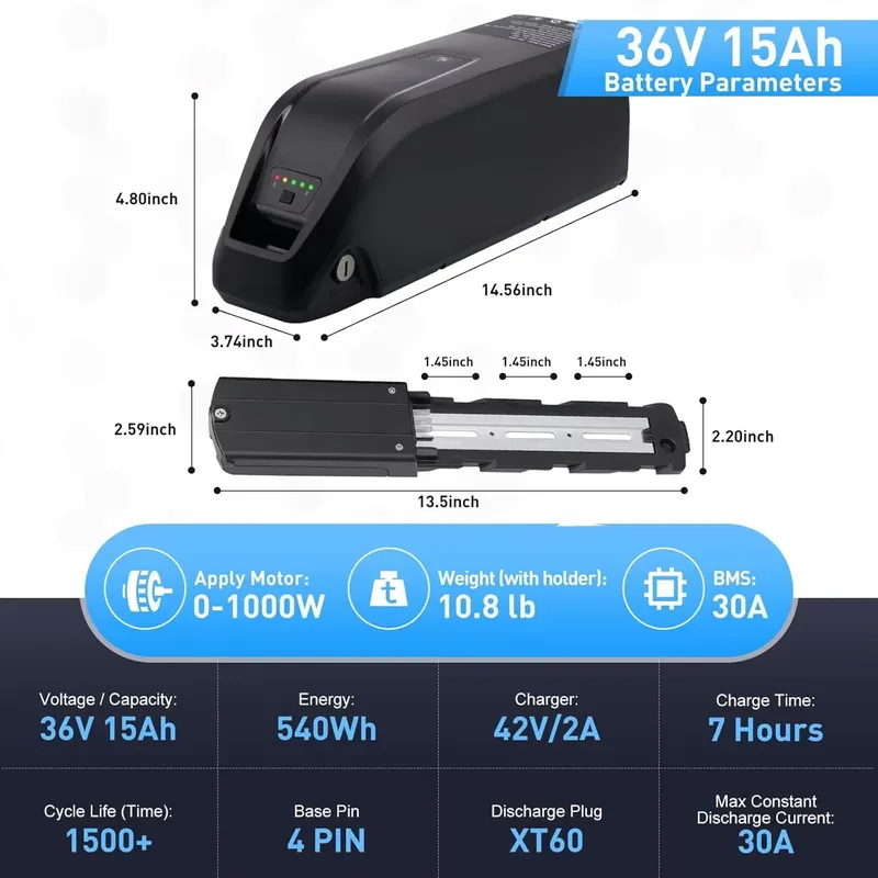 Batería Hailong para Bicicleta - Ebike Battery 48V 20Ah Hailong reseña y precio