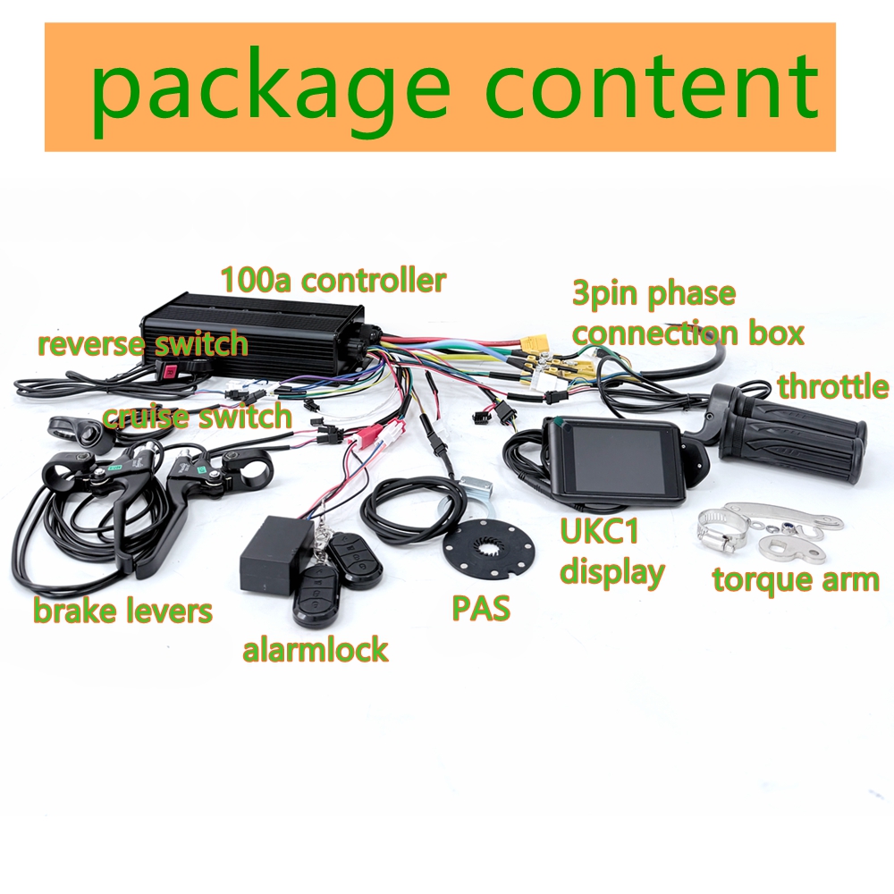 Kit de conversión de bicicleta - 72V 5000W Hub Motor Kit reseña y precio