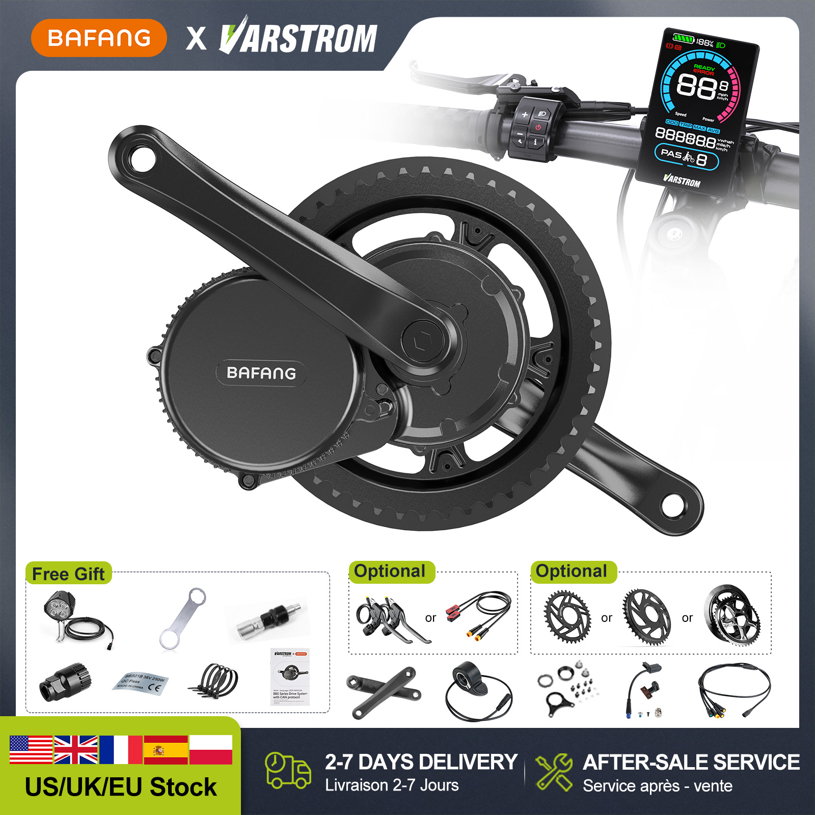 [Stock en EE. UU.] Motor de tr - Mid Drive Motor Kit 52V 1000W reseña y precio