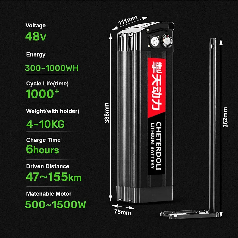 Batería de litio recargable 48 - Ebike Battery 48V 20Ah Hailong reseña y precio
