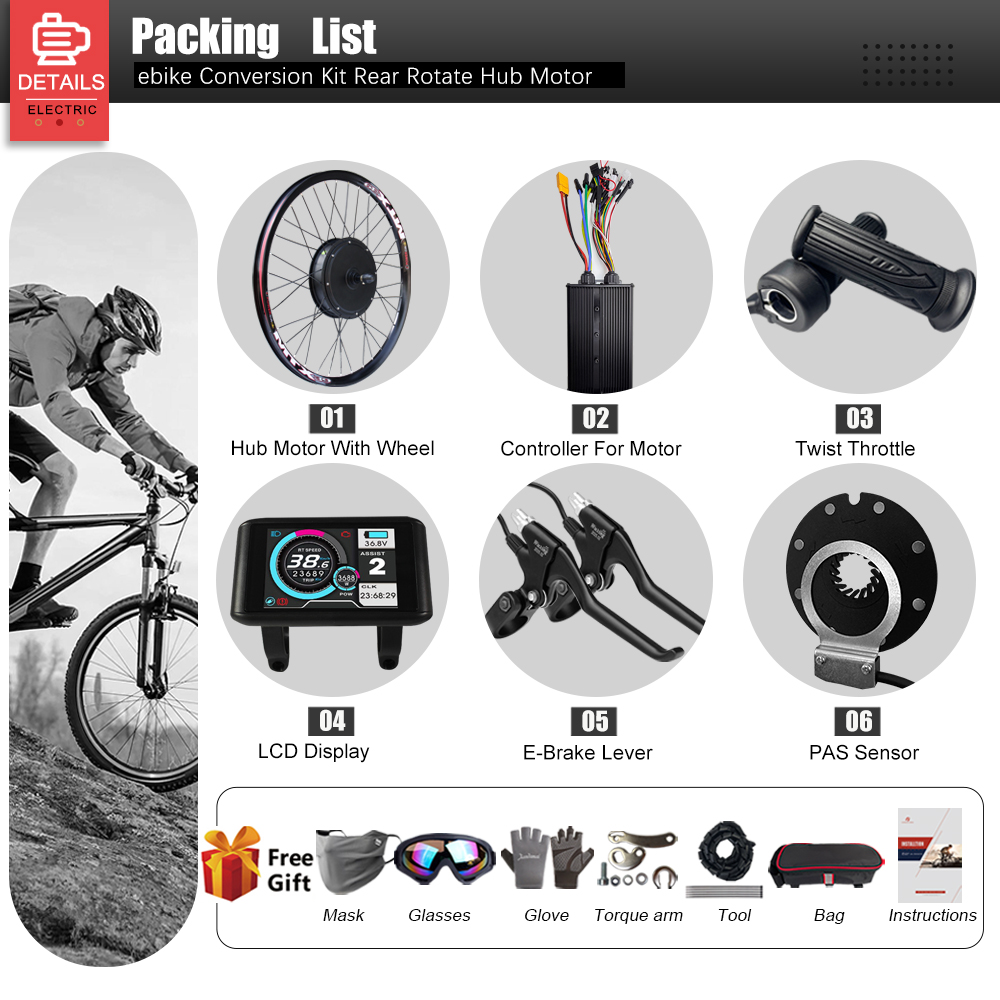 Kit de conversión de bicicleta - 72V 5000W Hub Motor Kit reseña y precio