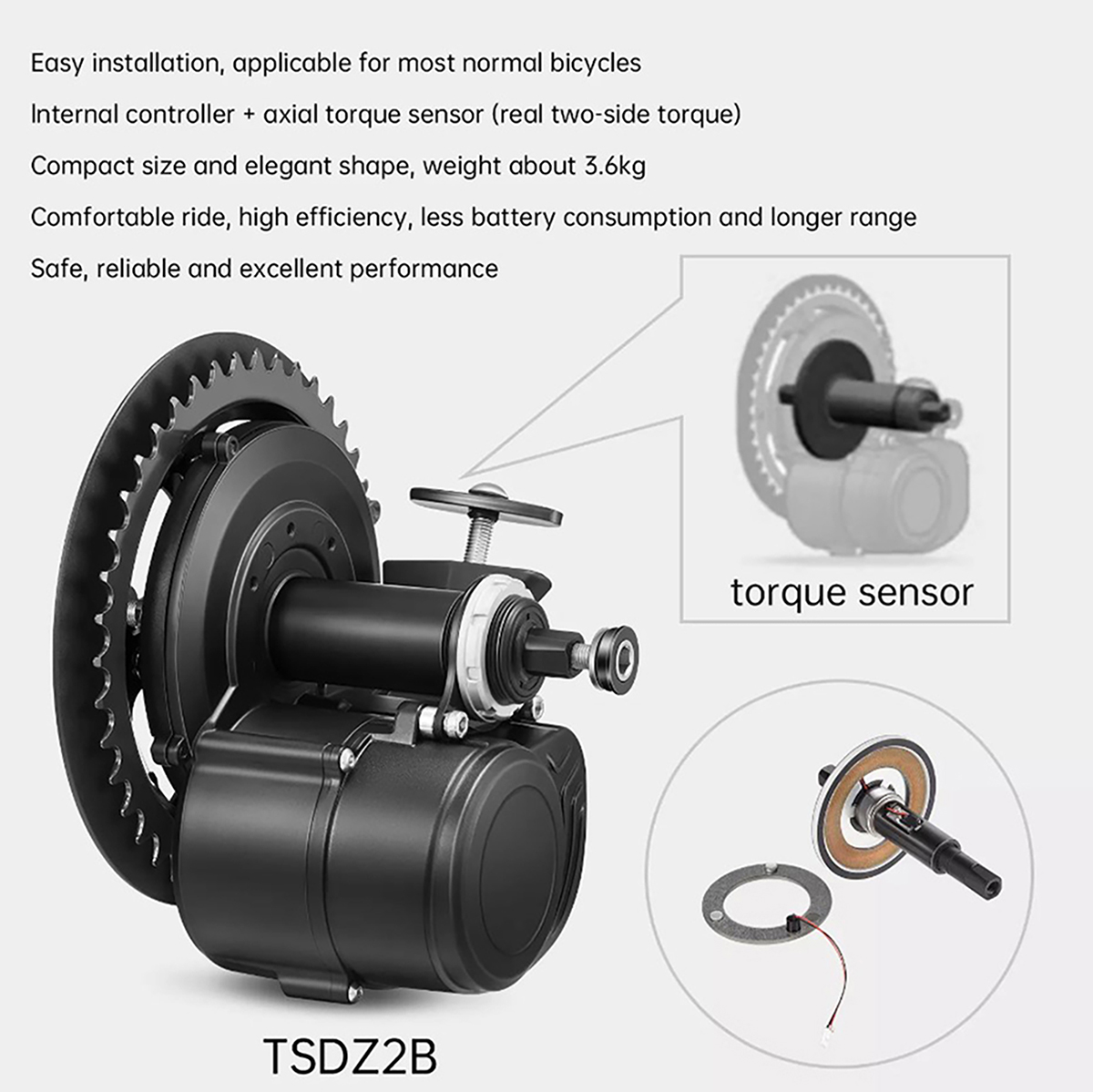 Nueva versión Tongsheng 48V 50 - Tongsheng Tsdz2B Mid Drive Motor reseña y precio